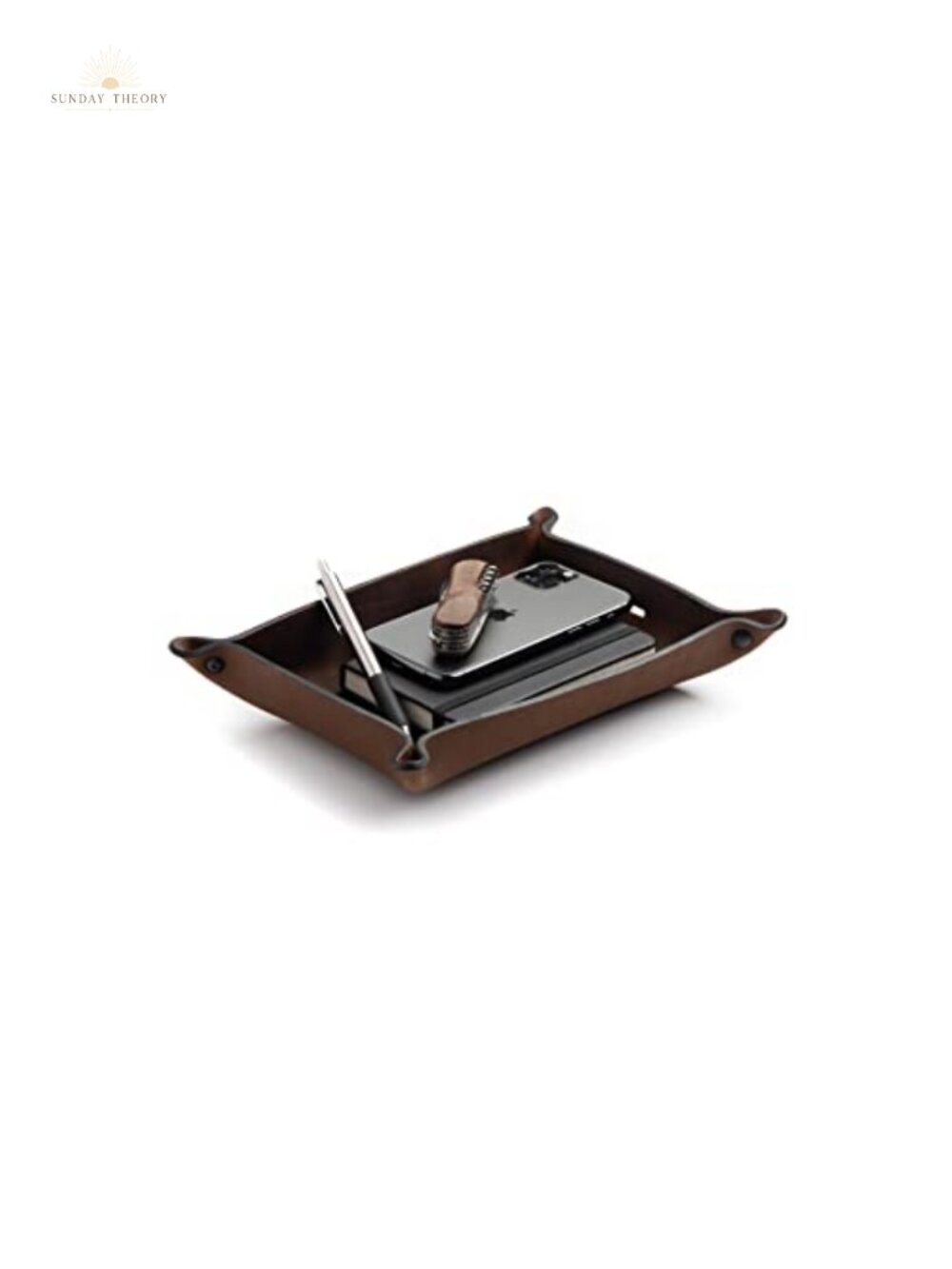 Leather Valet Tray for Men – EDC Organizer for Keys, Phone & Wallet – Made in